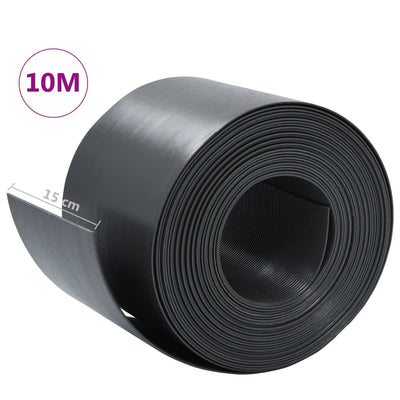 Garden Edging Grey 10 m 15 cm PE Payday Deals