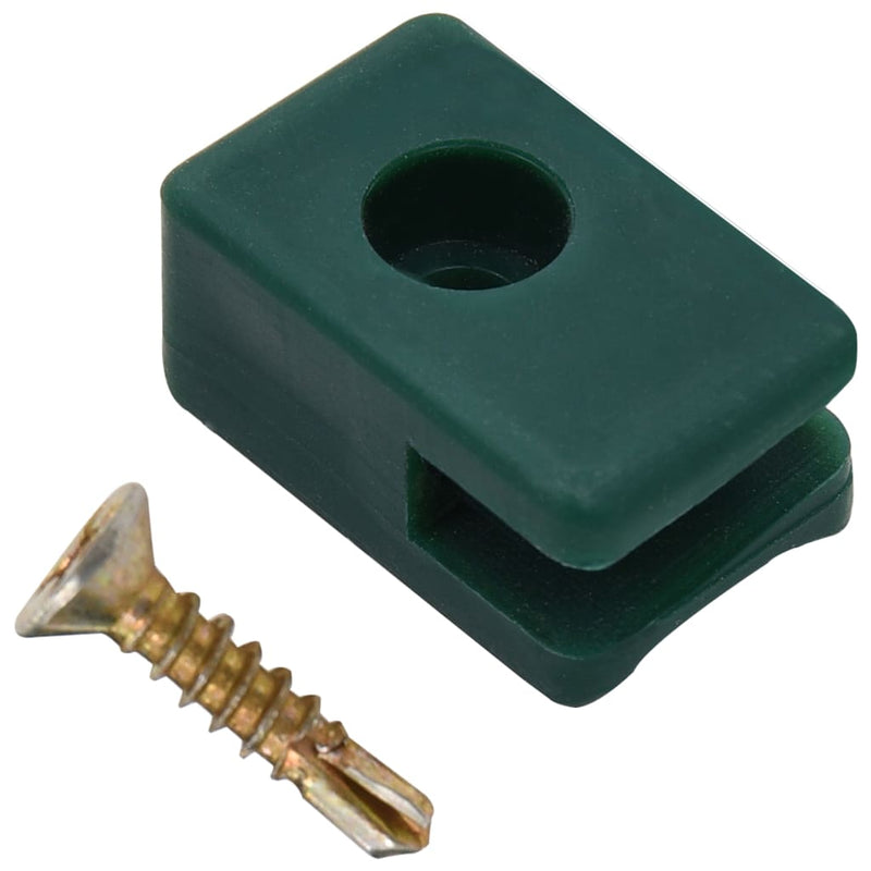 Garden Fence Wire Holder with Screw 100 Sets Green Payday Deals