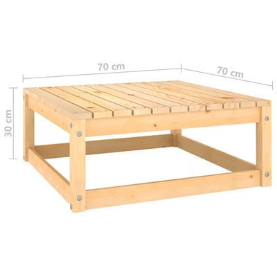 Garden Footstool 70x70x30 cm Solid Pinewood Payday Deals