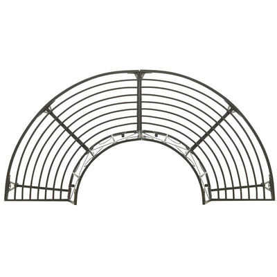 Garden Half Round Tree Bench 160 cm Steel Payday Deals