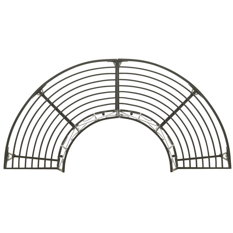 Garden Half Round Tree Bench 160 cm Steel Payday Deals