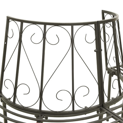 Garden Half Round Tree Bench 160 cm Steel Payday Deals