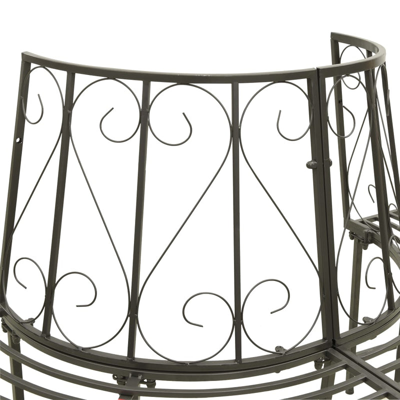 Garden Half Round Tree Bench 160 cm Steel Payday Deals