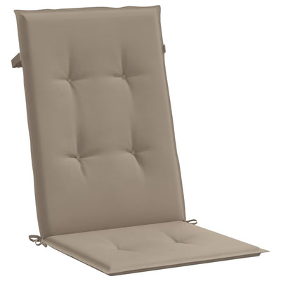 Garden Highback Chair Cushions 4 pcs Taupe 120x50x3 cm Fabric Payday Deals
