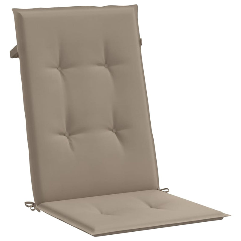 Garden Highback Chair Cushions 4 pcs Taupe 120x50x3 cm Fabric Payday Deals