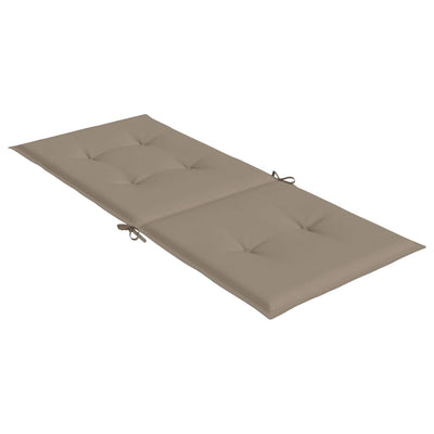 Garden Highback Chair Cushions 4 pcs Taupe 120x50x3 cm Fabric Payday Deals
