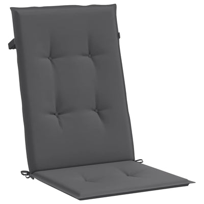 Garden Highback Chair Cushions 6 pcs Anthracite 120x50x3 cm Fabric Payday Deals