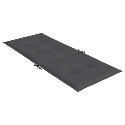 Garden Highback Chair Cushions 6 pcs Anthracite 120x50x3 cm Fabric Payday Deals