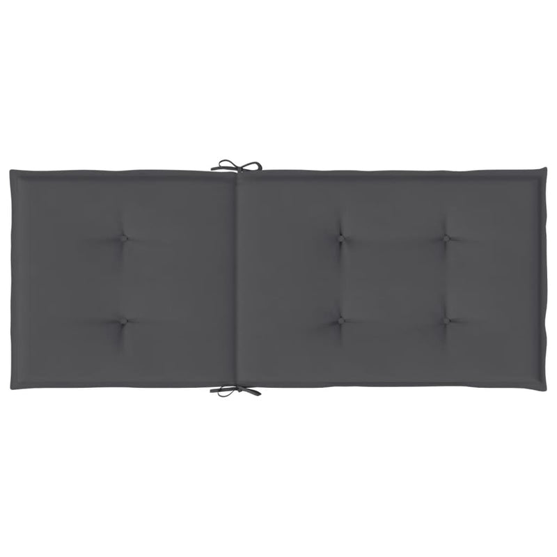 Garden Highback Chair Cushions 6 pcs Anthracite 120x50x3 cm Fabric Payday Deals