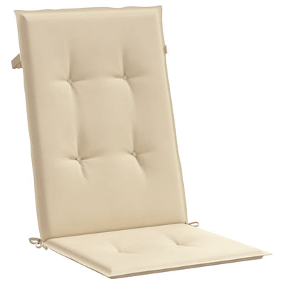Garden Highback Chair Cushions 6 pcs Beige 120x50x3 cm Fabric Payday Deals