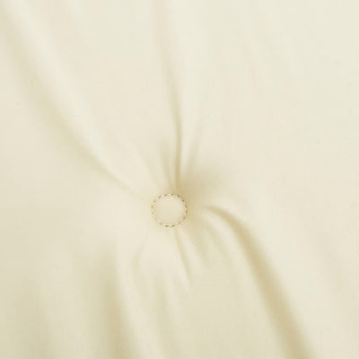 Garden Highback Chair Cushions 6 pcs Cream 120x50x3 cm Fabric Payday Deals