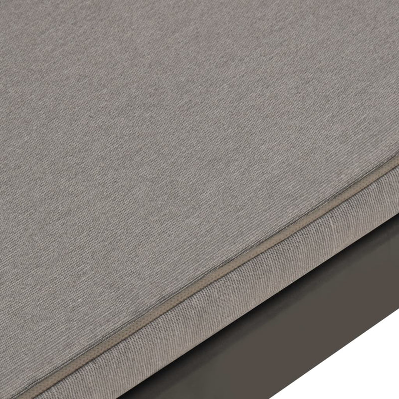 Garden Lounge Bench with Cushion Plastic Grey Payday Deals