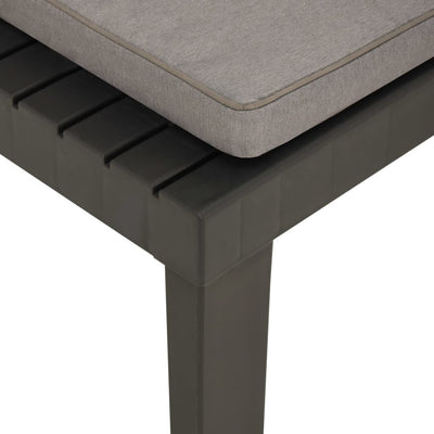 Garden Lounge Chair with Cushion Plastic Grey Payday Deals