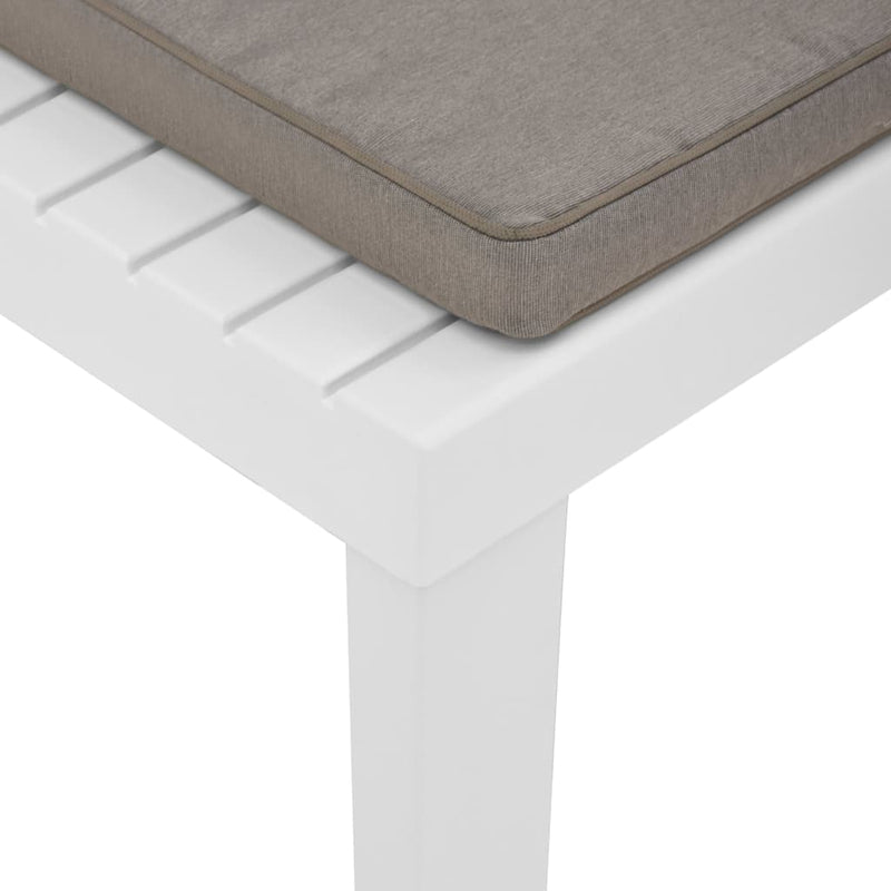 Garden Lounge Chair with Cushion Plastic White Payday Deals
