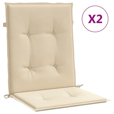 Garden Lowback Chair Cushions 2 pcs Beige 100x50x3 cm Oxford Fabric Payday Deals