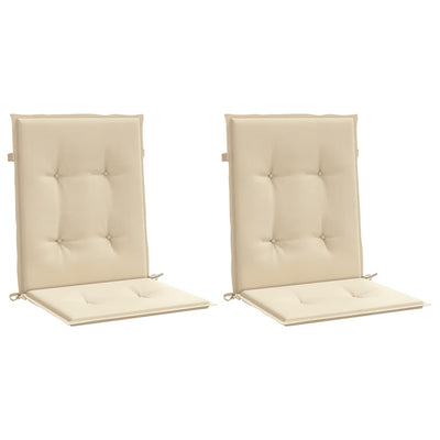 Garden Lowback Chair Cushions 2 pcs Beige 100x50x3 cm Oxford Fabric Payday Deals