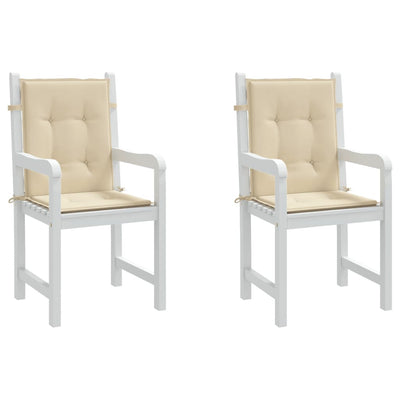 Garden Lowback Chair Cushions 2 pcs Beige 100x50x3 cm Oxford Fabric Payday Deals