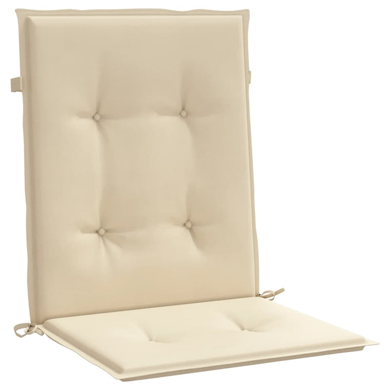 Garden Lowback Chair Cushions 2 pcs Beige 100x50x3 cm Oxford Fabric Payday Deals