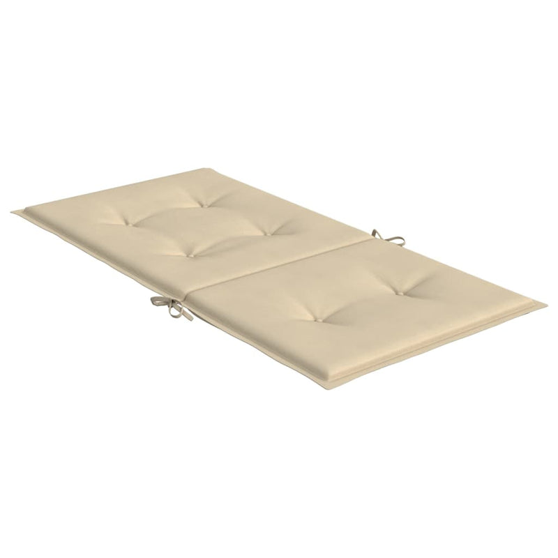 Garden Lowback Chair Cushions 2 pcs Beige 100x50x3 cm Oxford Fabric Payday Deals