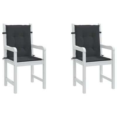 Garden Lowback Chair Cushions 2 pcs Black 100x50x3 cm Oxford Fabric Payday Deals