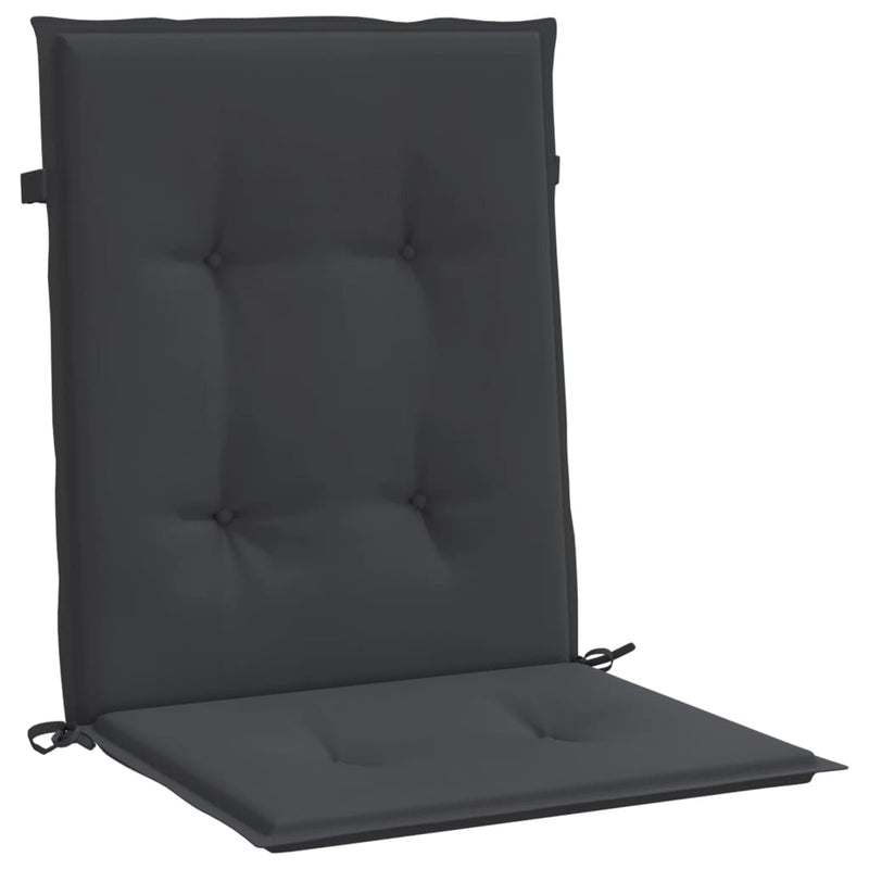 Garden Lowback Chair Cushions 2 pcs Black 100x50x3 cm Oxford Fabric Payday Deals