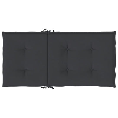 Garden Lowback Chair Cushions 2 pcs Black 100x50x3 cm Oxford Fabric Payday Deals