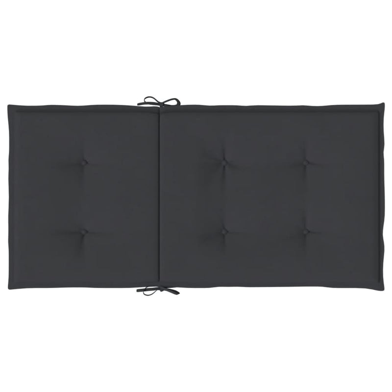 Garden Lowback Chair Cushions 2 pcs Black 100x50x3 cm Oxford Fabric Payday Deals