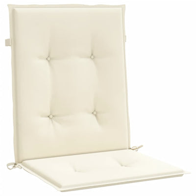 Garden Lowback Chair Cushions 4 pcs Cream 100x50x3 cm Oxford Fabric Payday Deals