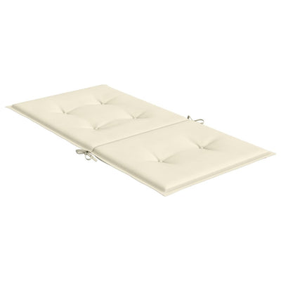Garden Lowback Chair Cushions 4 pcs Cream 100x50x3 cm Oxford Fabric Payday Deals