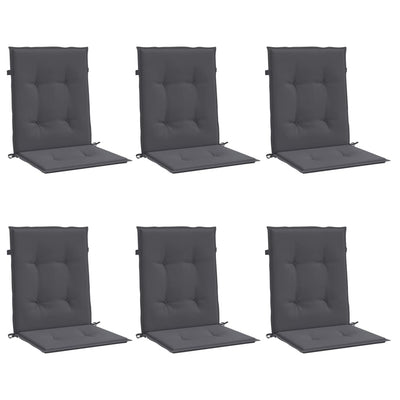 Garden Lowback Chair Cushions 6 pcs Anthracite Oxford Fabric Payday Deals