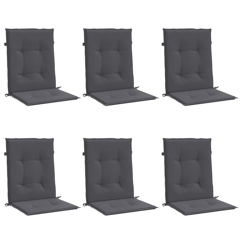 Garden Lowback Chair Cushions 6 pcs Anthracite Oxford Fabric Payday Deals