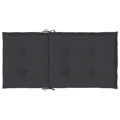 Garden Lowback Chair Cushions 6 pcs Black 100x50x3 cm Oxford Fabric Payday Deals