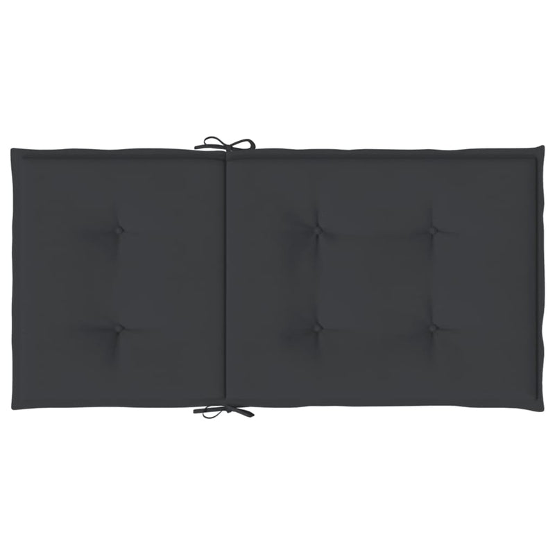 Garden Lowback Chair Cushions 6 pcs Black 100x50x3 cm Oxford Fabric Payday Deals
