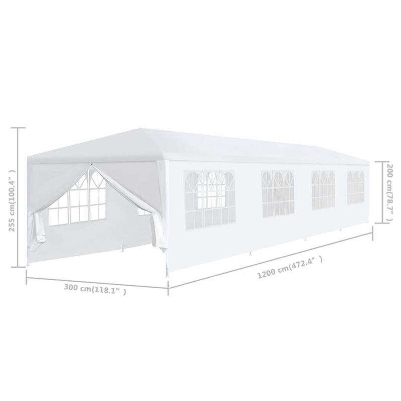 Garden Marquee 3x12 m White Payday Deals