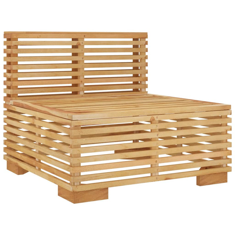 Garden Middle Sofa with Cream Cushions Solid Wood Teak Payday Deals