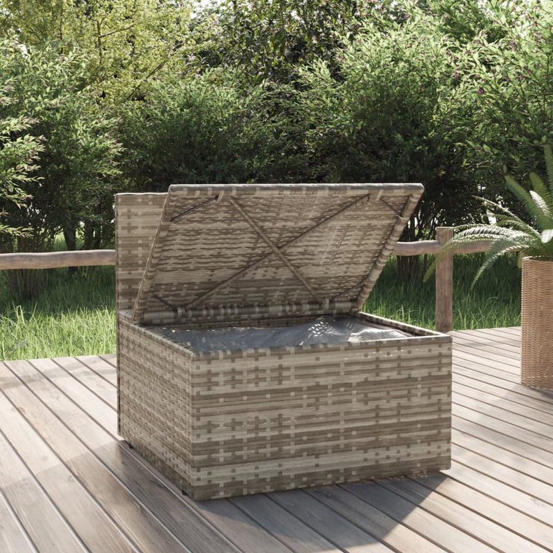 Garden Middle Sofa with Cushion Grey 57x57x56 cm Poly Rattan Payday Deals