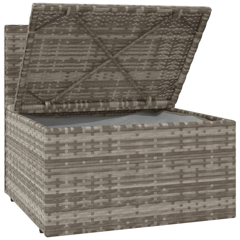 Garden Middle Sofa with Cushion Grey 57x57x56 cm Poly Rattan Payday Deals