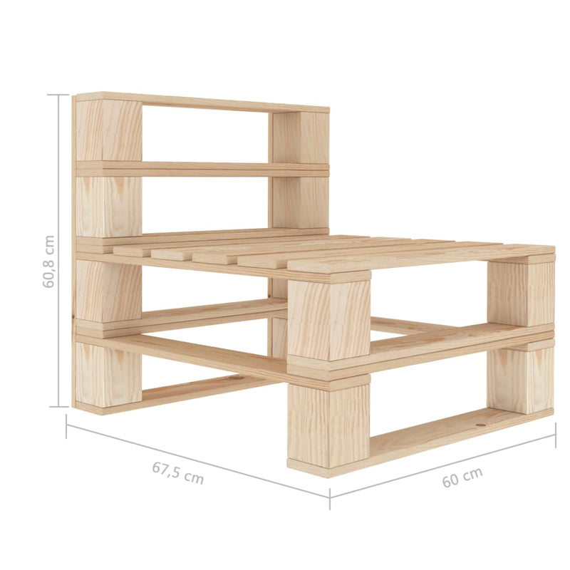 Garden Pallet Middle Sofa Wood Payday Deals