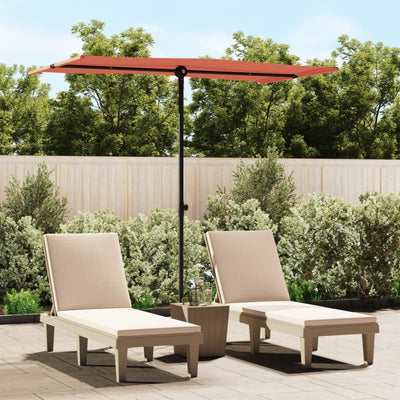 Garden Parasol with Aluminium Pole 180x110 cm Terracotta Payday Deals