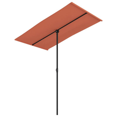 Garden Parasol with Aluminium Pole 180x110 cm Terracotta Payday Deals
