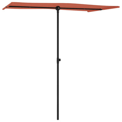 Garden Parasol with Aluminium Pole 180x110 cm Terracotta Payday Deals
