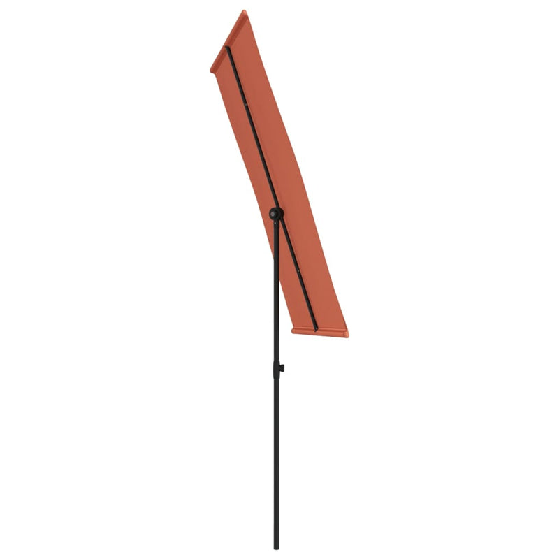 Garden Parasol with Aluminium Pole 180x110 cm Terracotta Payday Deals