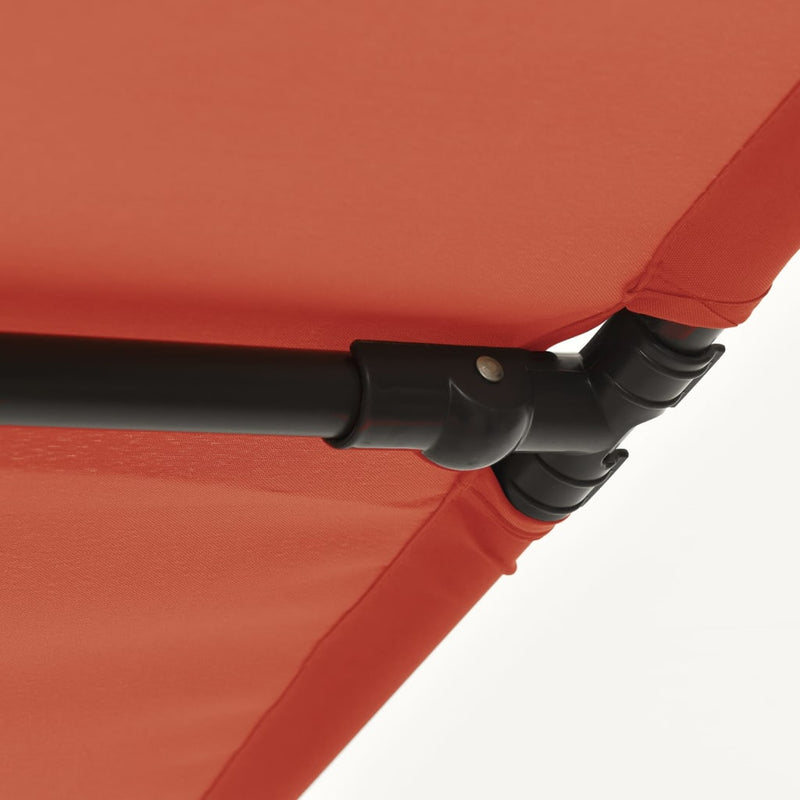 Garden Parasol with Aluminium Pole 180x110 cm Terracotta Payday Deals