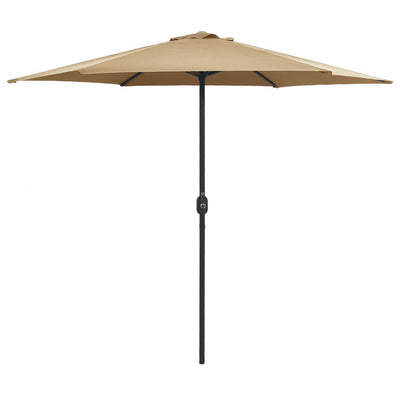 Garden Parasol with Aluminium Pole 270x246 cm Taupe Payday Deals