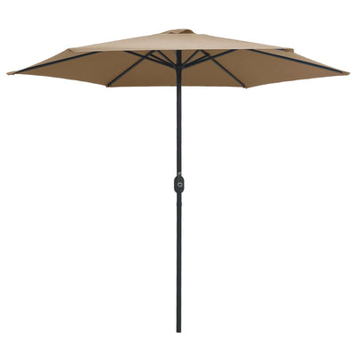 Garden Parasol with Aluminium Pole 270x246 cm Taupe Payday Deals