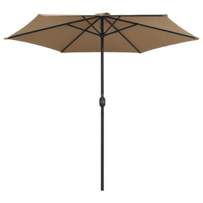 Garden Parasol with Aluminium Pole 270x246 cm Taupe Payday Deals