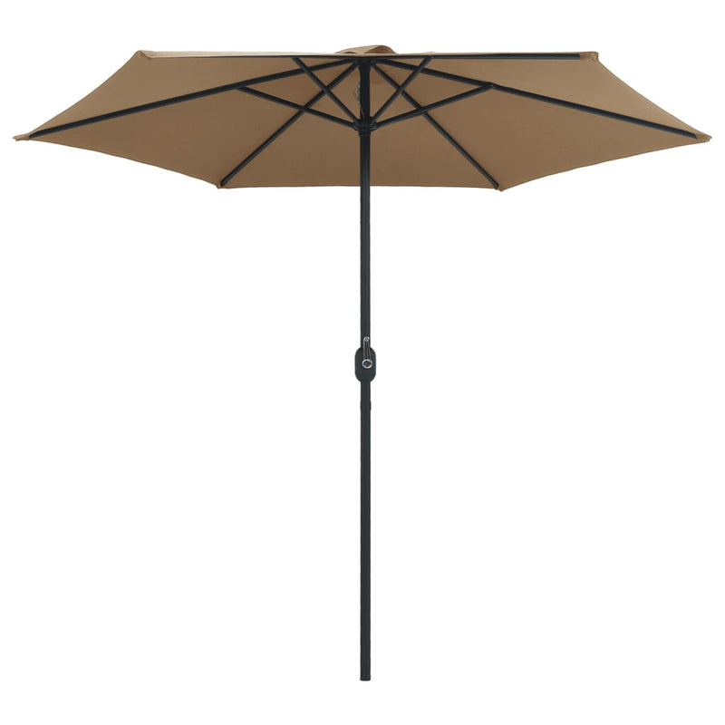 Garden Parasol with Aluminium Pole 270x246 cm Taupe Payday Deals