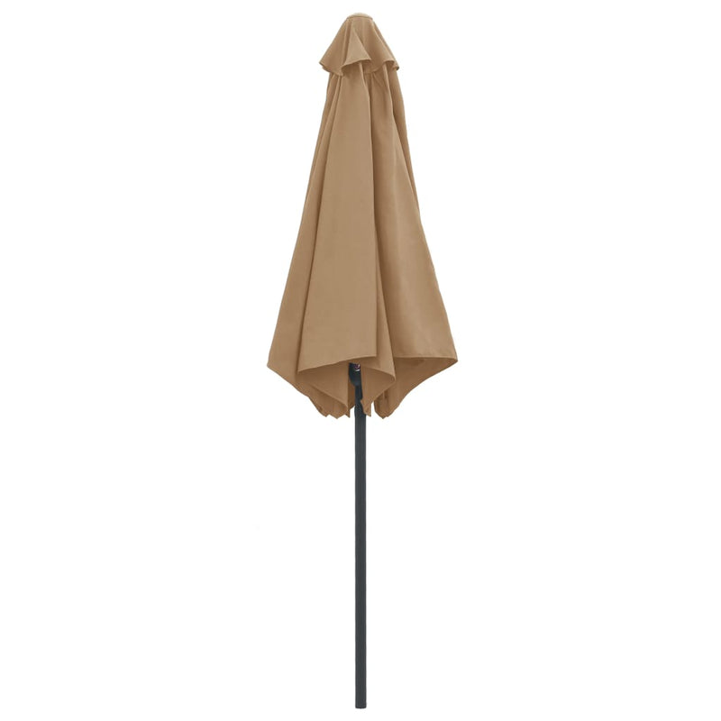 Garden Parasol with Aluminium Pole 270x246 cm Taupe Payday Deals