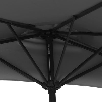 Garden Parasol with Aluminium Pole Anthracite 270x144 cm Half Payday Deals