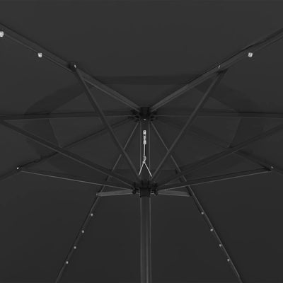 Garden Parasol with LED Lights 400 cm Black Payday Deals
